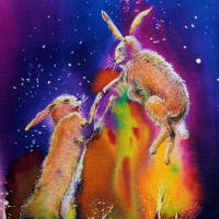 Artwork 1 - boxing hares