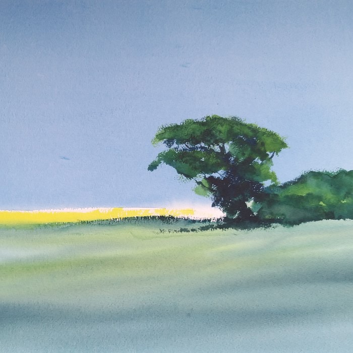 Painting of a tree on the Peddars Way